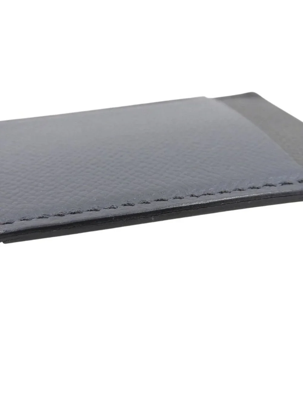 Hermes Mc2 Gama Epsom Bicolor Leather Card Case Black Navy
